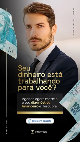 Agendamento Diagnóstico Financeiro Assessor De Investimentos Moderno Preto E Dourado Story Instagram