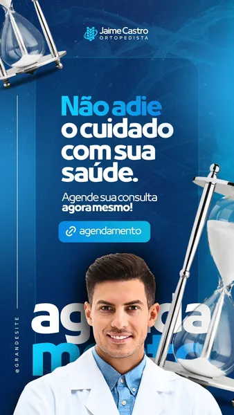 Agende Já Sua COnsulta Ortopedista Moderno Azul E Branco Story Do Instagram