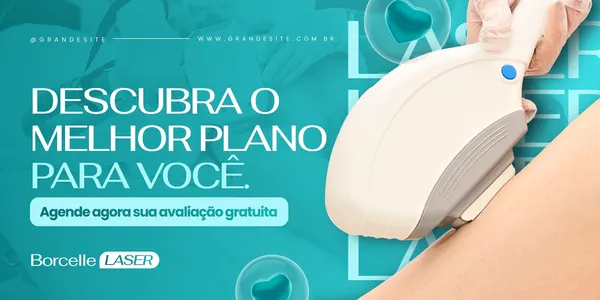 Avaliação Gratuita Depilação A Laser Clínica De Estética Moderno Azul E Branco Banner Médio