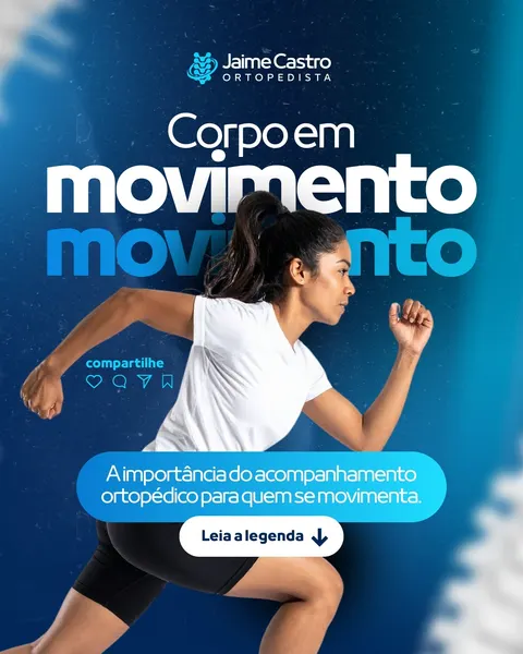 Corpo Em Movimento Ortopedista Moderno Azul E Branco Post Para Instagram