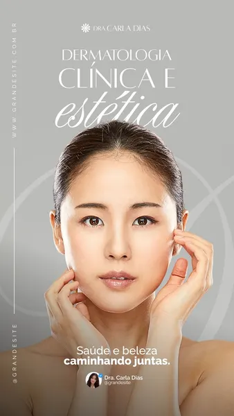 Dermatologia Clínica E Estética Moderno Cinza E Branco Story Do Instagram