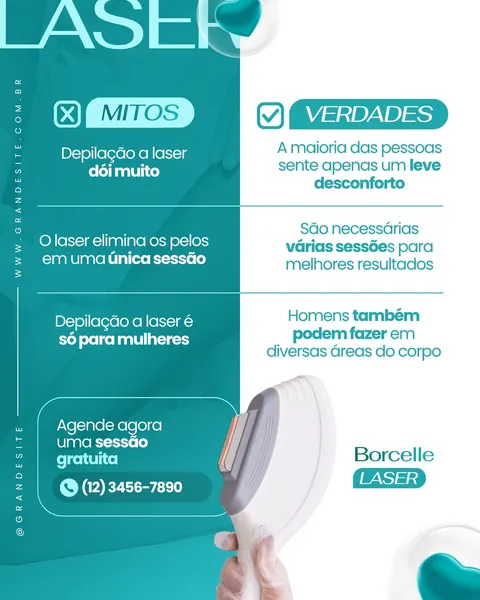 Mitos E Verdades Depilação A Laser Clínica De Estética Moderno Azul E Branco Post Para Instagram