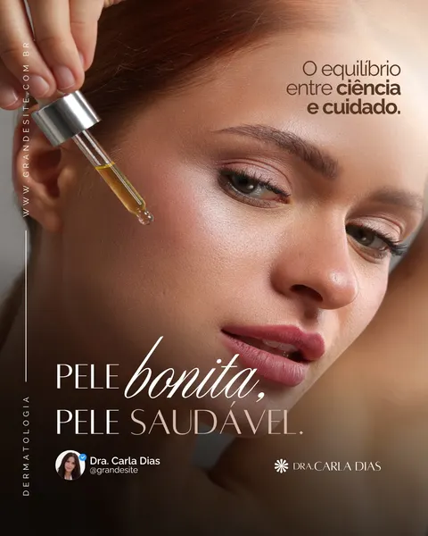 Pele Bonita E Saudável Clínica Dermatológica Moderno Marrom E Branco Post Para Instagram