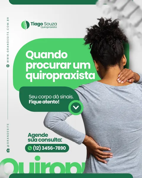 Quando Procurar Um Profissional Quiropraxista Moderno Verde E Branco Post Para Instagram