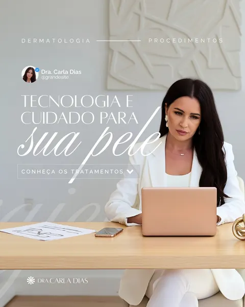 Tratamentos Para Sua Pele Com Tecnologia Clínica De Estética Moderno Cinza E Branco Post Para Instagram
